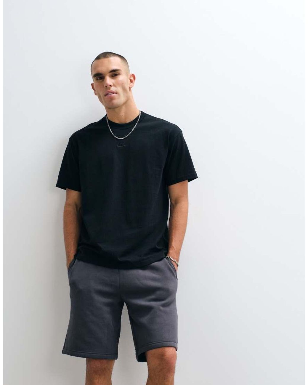 Nike Blue Premium Essentials Oversized T-shirt for men