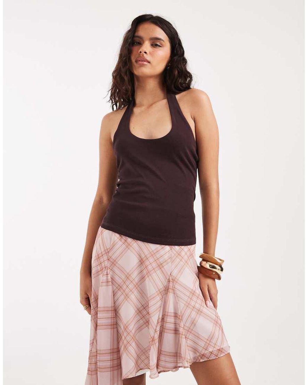 River Island Purple Halterneck Tank Top
