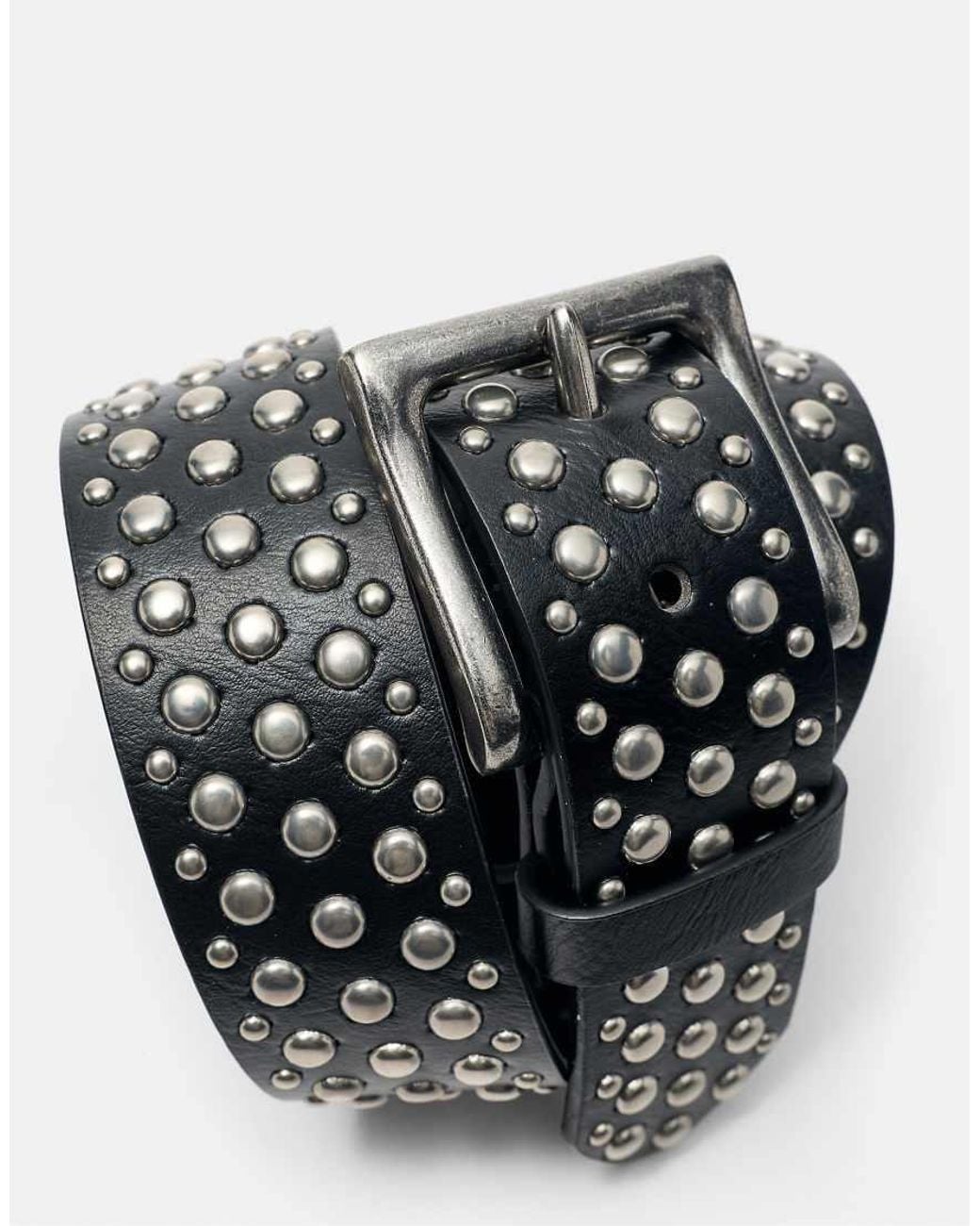 Pull&Bear Green Studded Belt