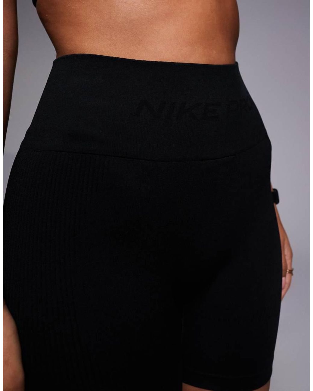 Nike Black Nike Pro Seamless 5-inch legging Shorts