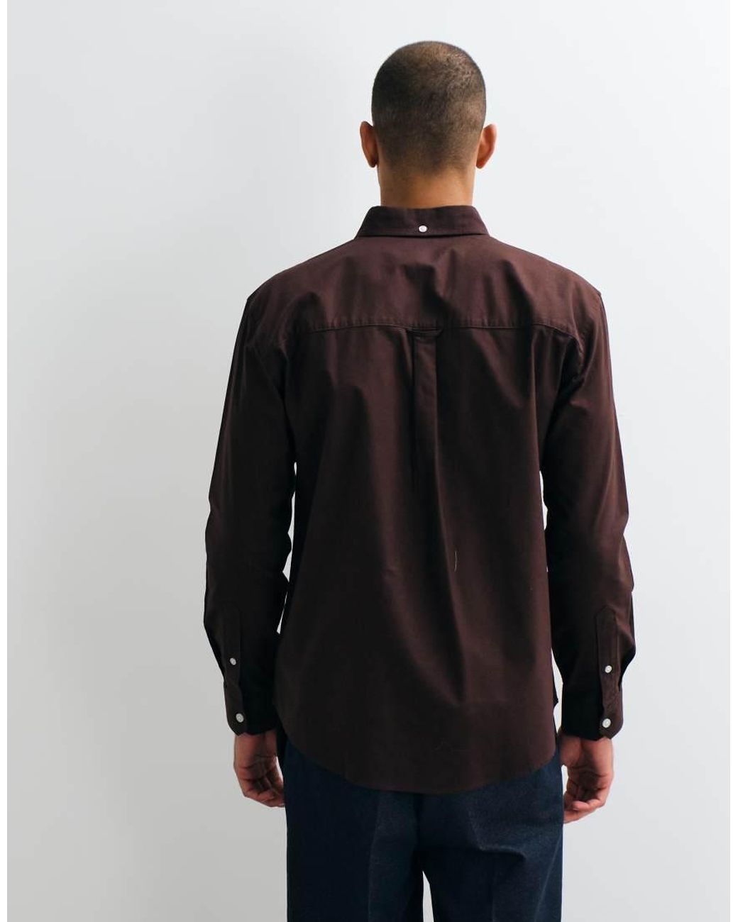 Farah Black Brewer Long Sleeve Logo Shirt for men