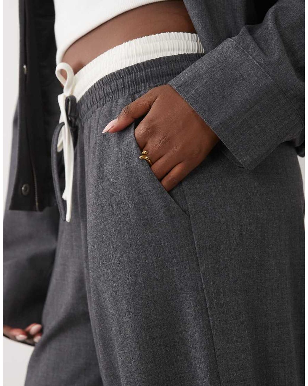 Kaiia Multicolor Exclusive Double Waistband Wide Leg Tactical Pants