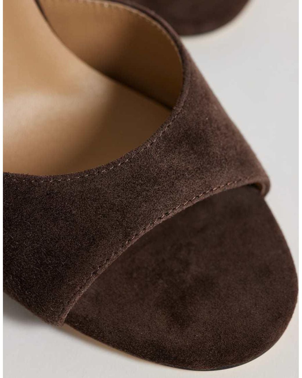 Tony Bianco Brown Victoria Heeled Mule Sandals