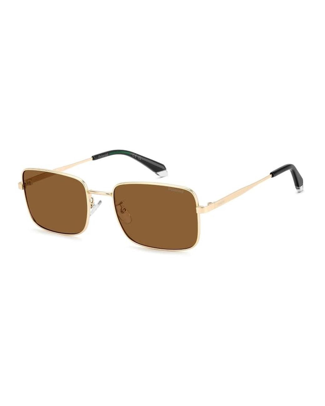 Polaroid Sunglasses Metallic Polaroid Rectangular Sunglasses With Polarised Lenses, Frame for men