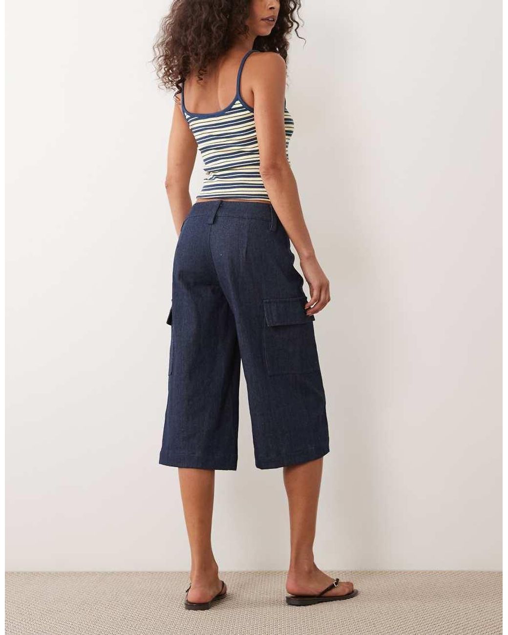 Motel Blue Bensen Cargo Capri Trousers