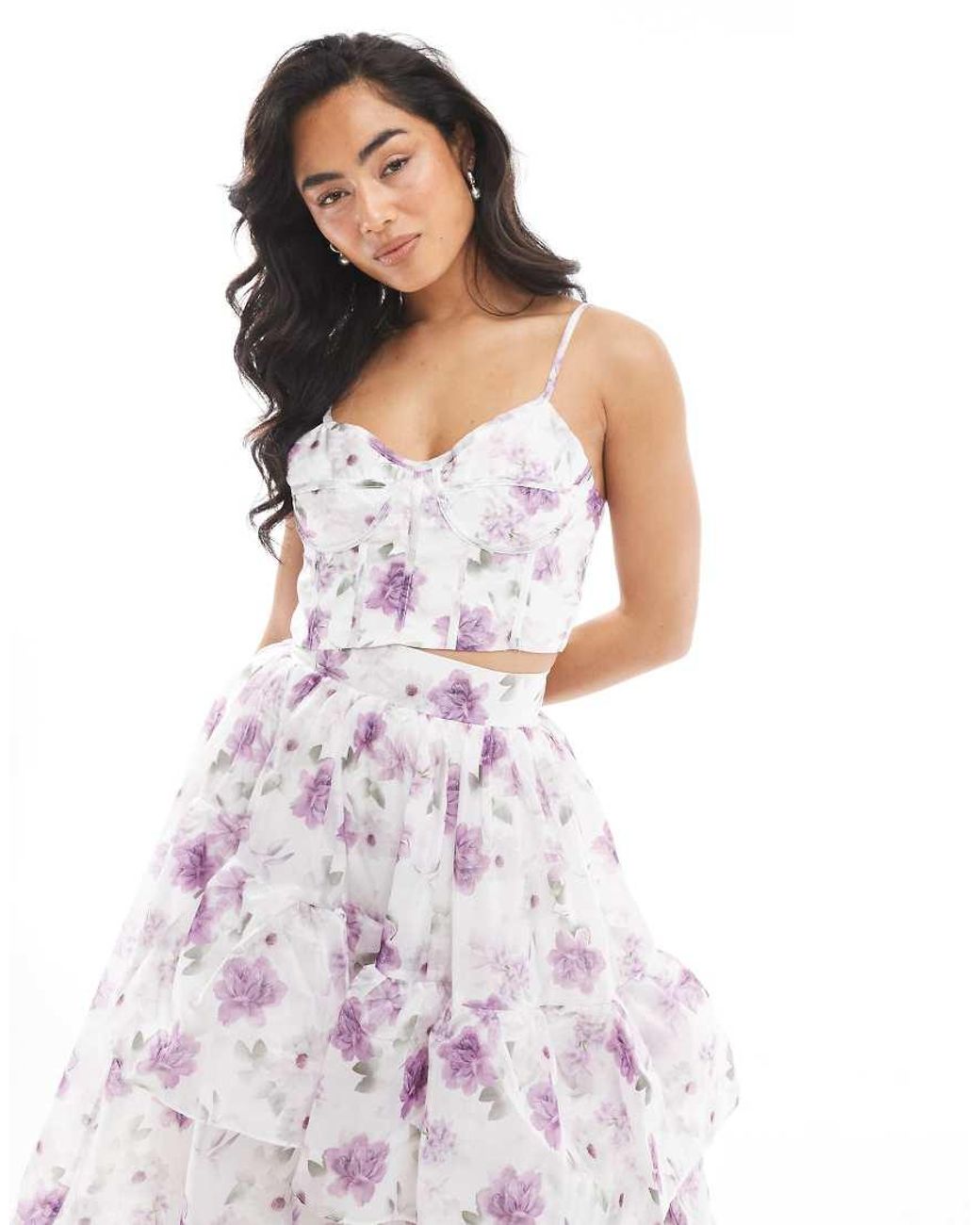 True Decadence Purple V-Neck Crop Top