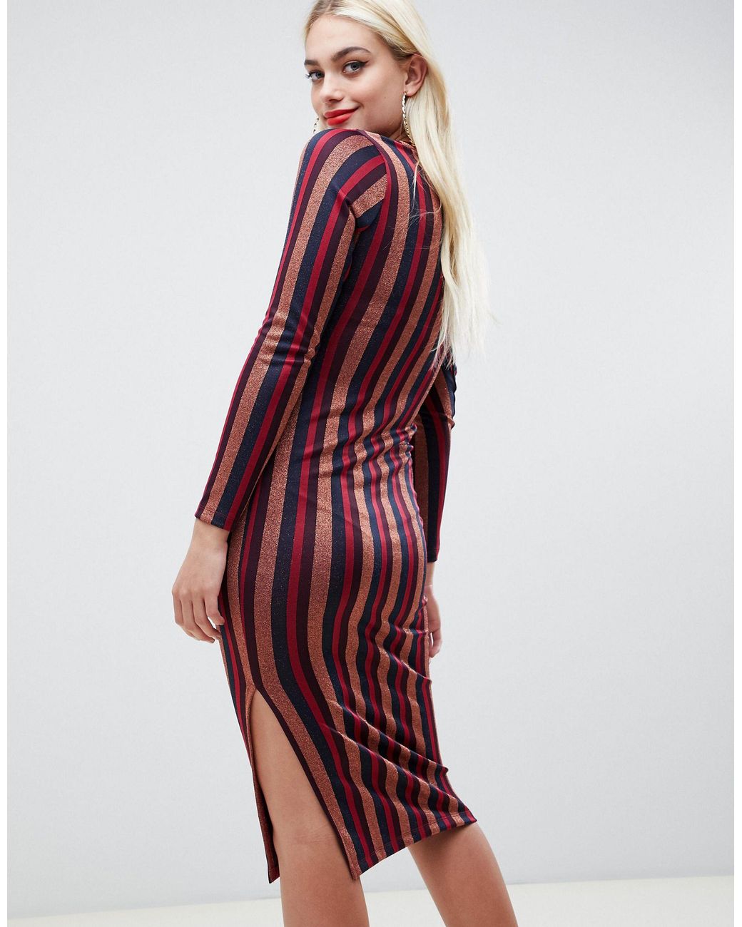 glitter stripe dress