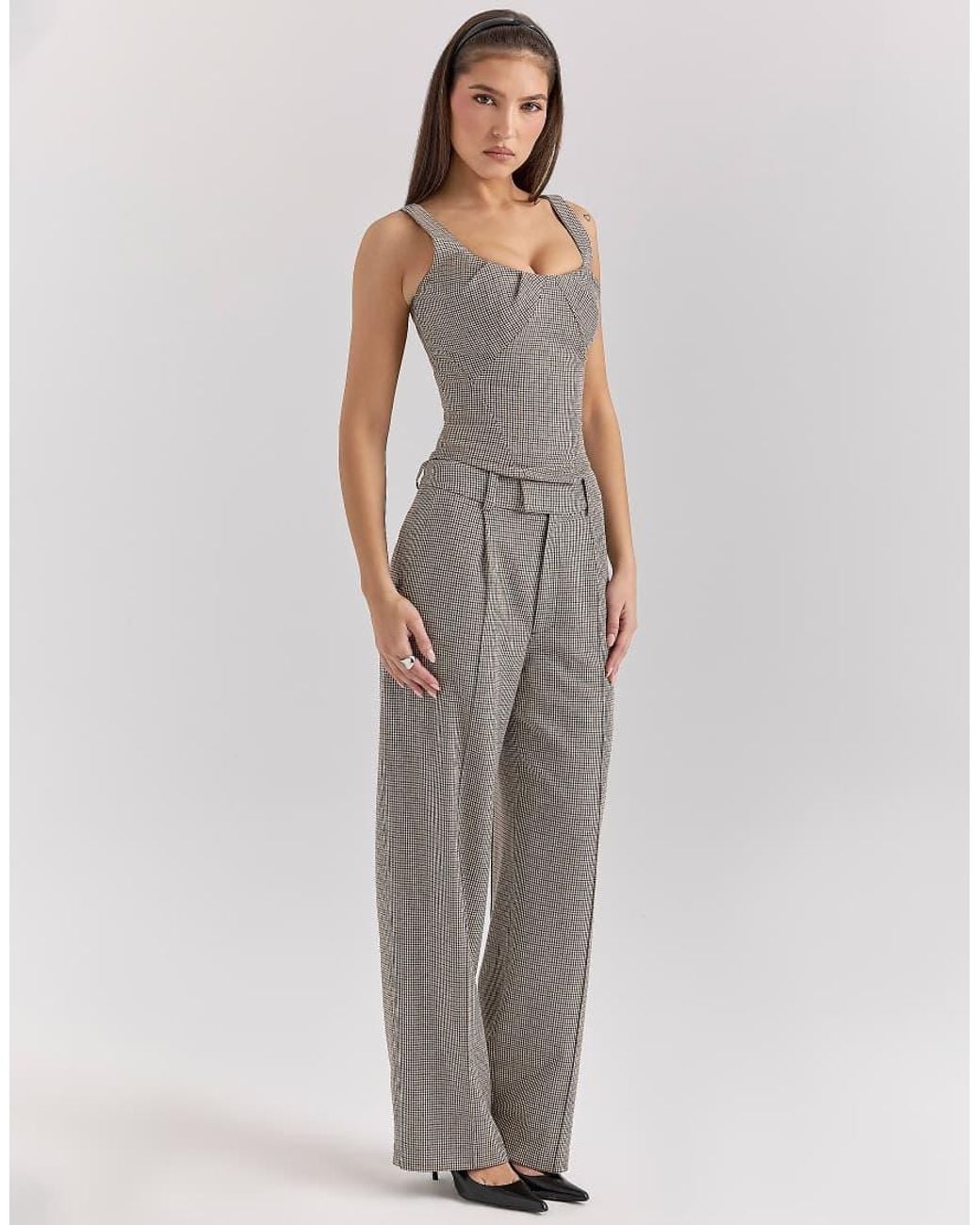 House Of Cb Gray Selma Corset Top