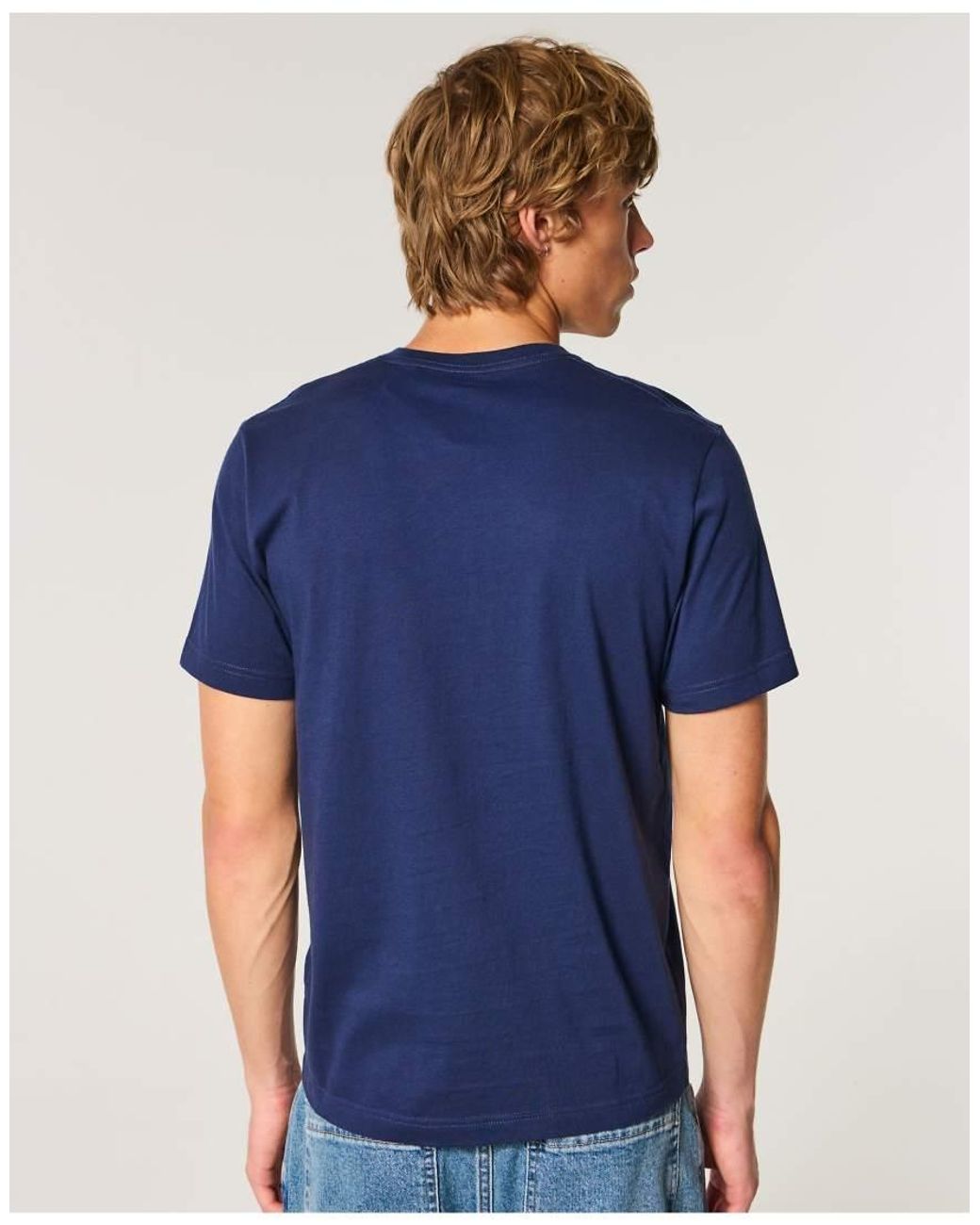Hollister Blue Must-Have Cotton Icon Tee for men