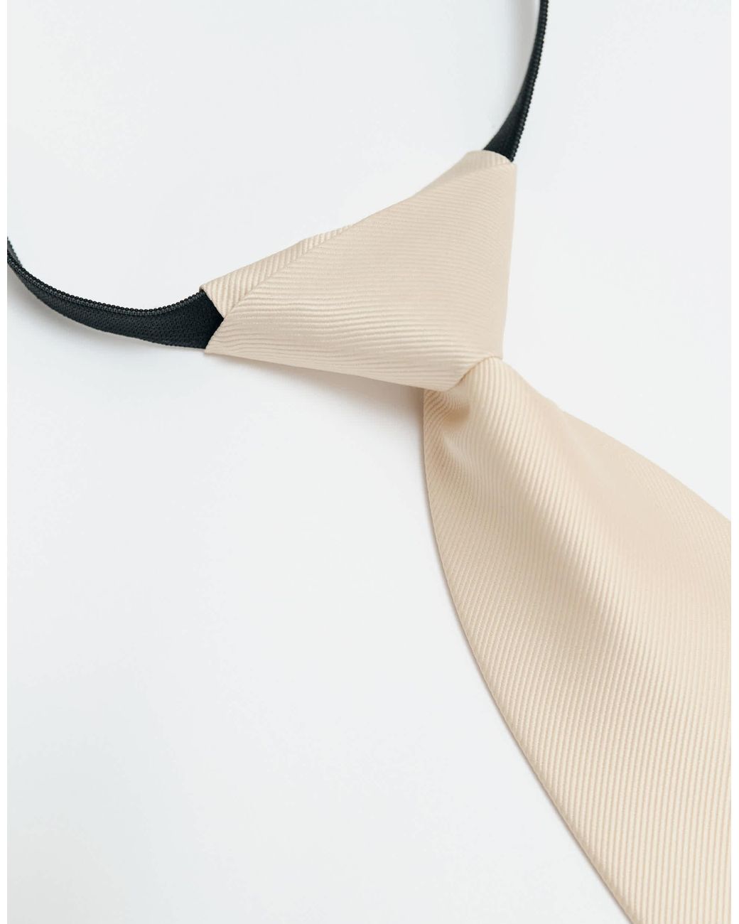 ASOS White Adaptive Hook And Loop Tape Fastener Tie for men