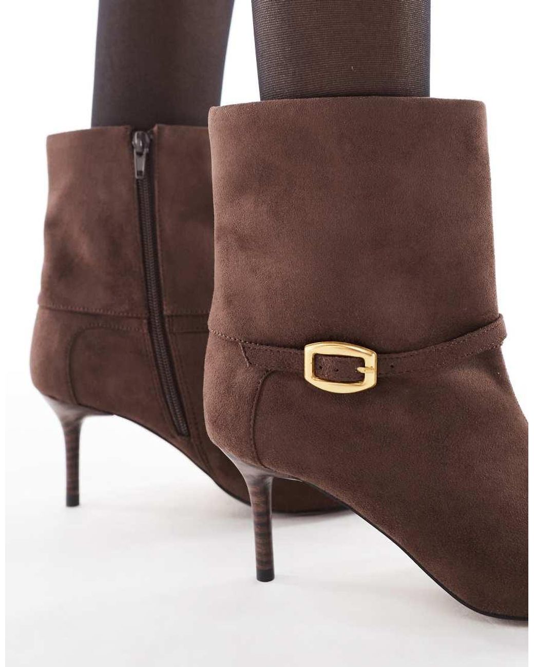 Schuh Brown Brodie Foldover Buckle Boots