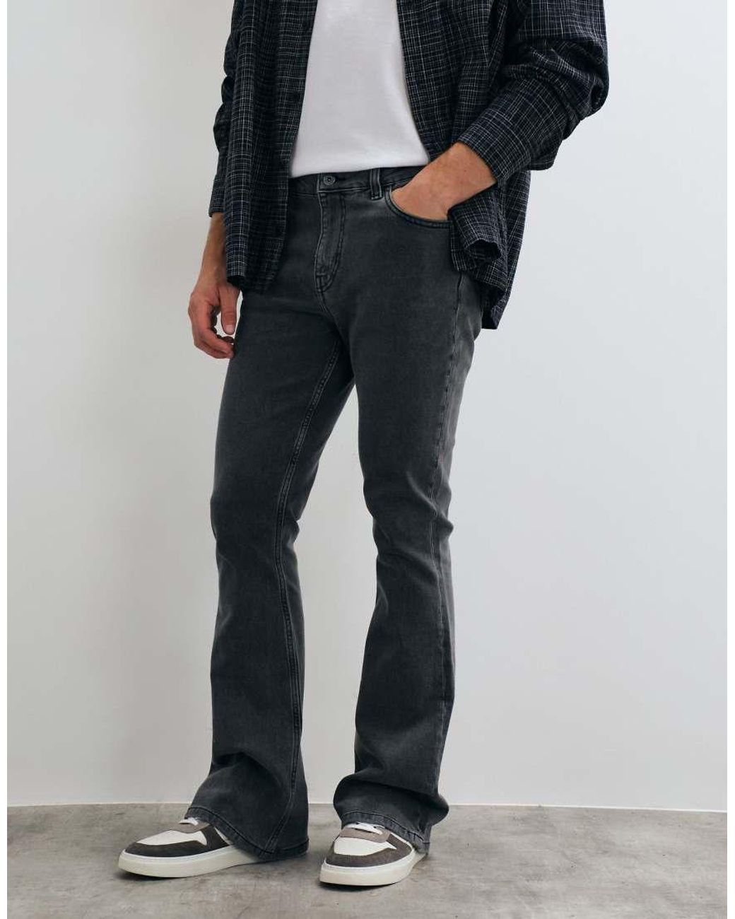 ASOS Flared Jeans in het Black voor heren
