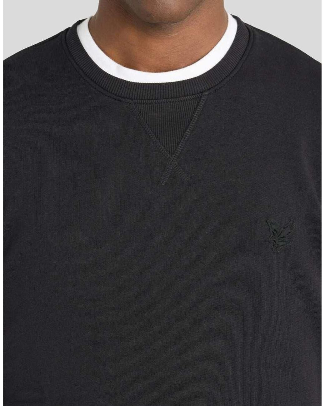 Lyle & Scott Gray Mid Layers Textured Eagle Crew Neck Sweatshirt for men
