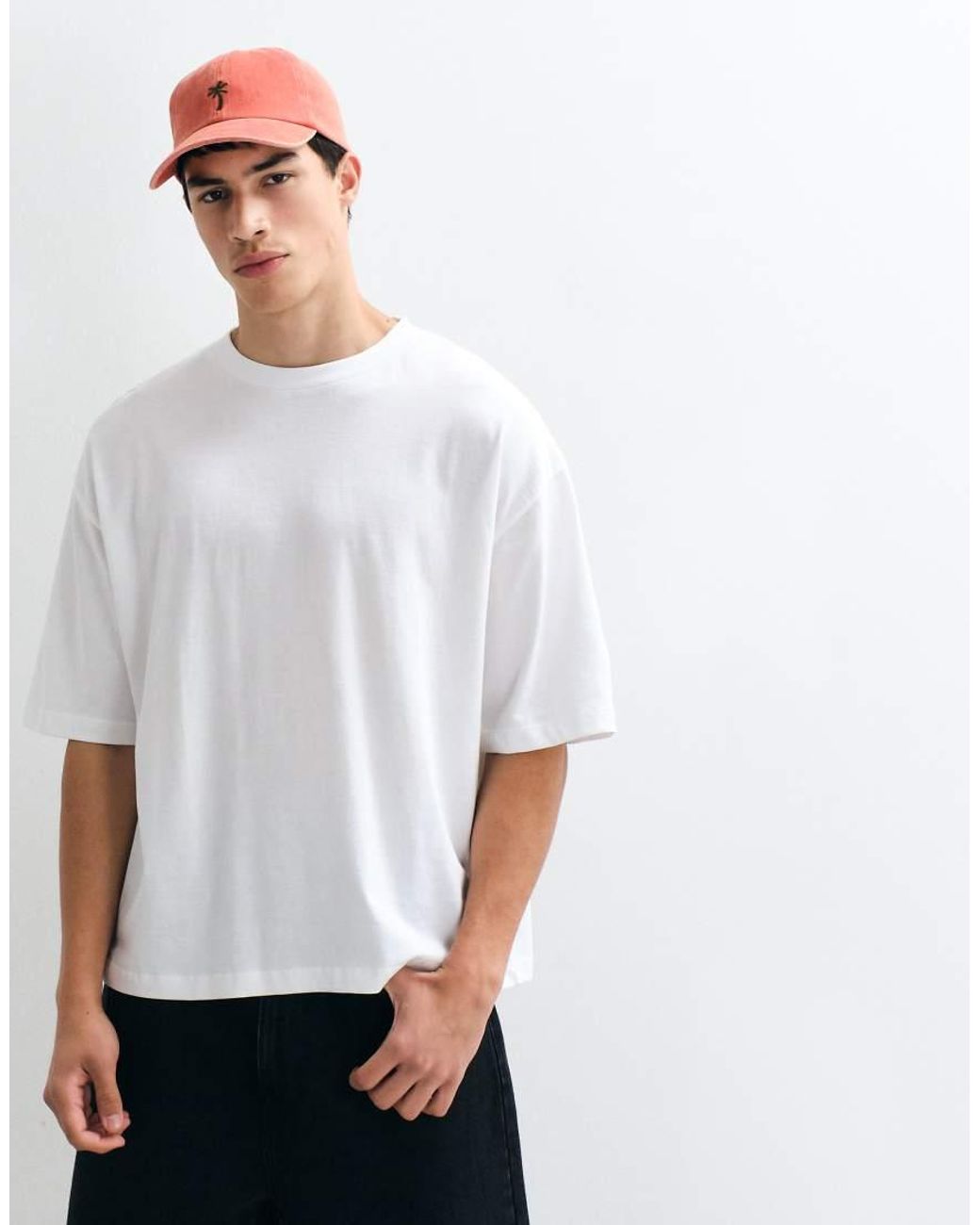 ASOS White Boxy Oversized T-Shirt With Locker Room Back Graphic for men