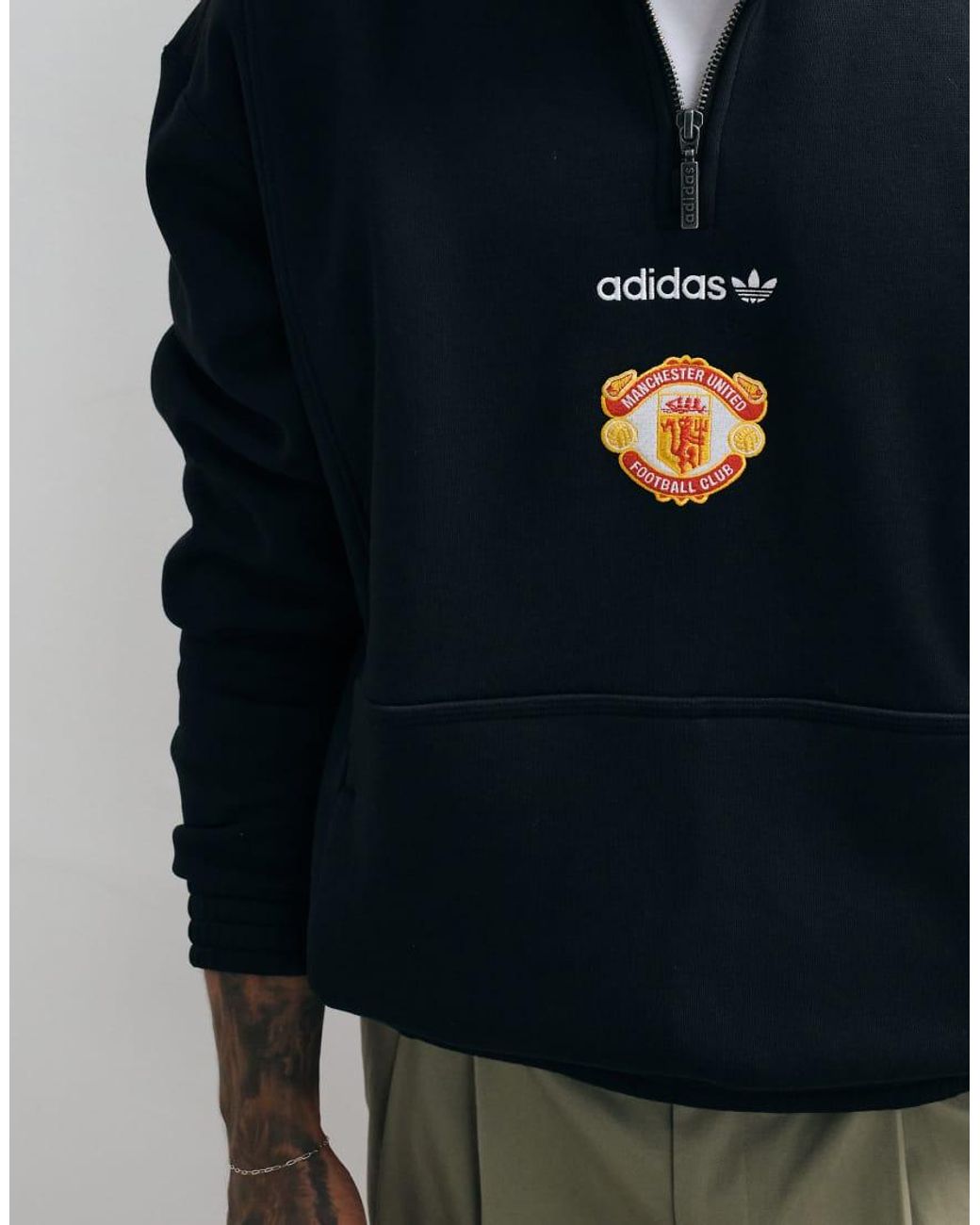 Adidas Originals Blue Adidas Football Manchester United 26/27 Eqt Half Zip Top for men
