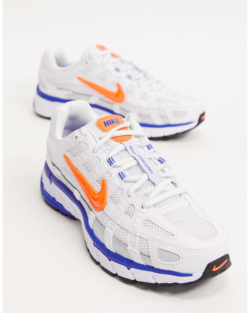 P-6000 - Baskets - et orange Nike en coloris Blanc | Lyst