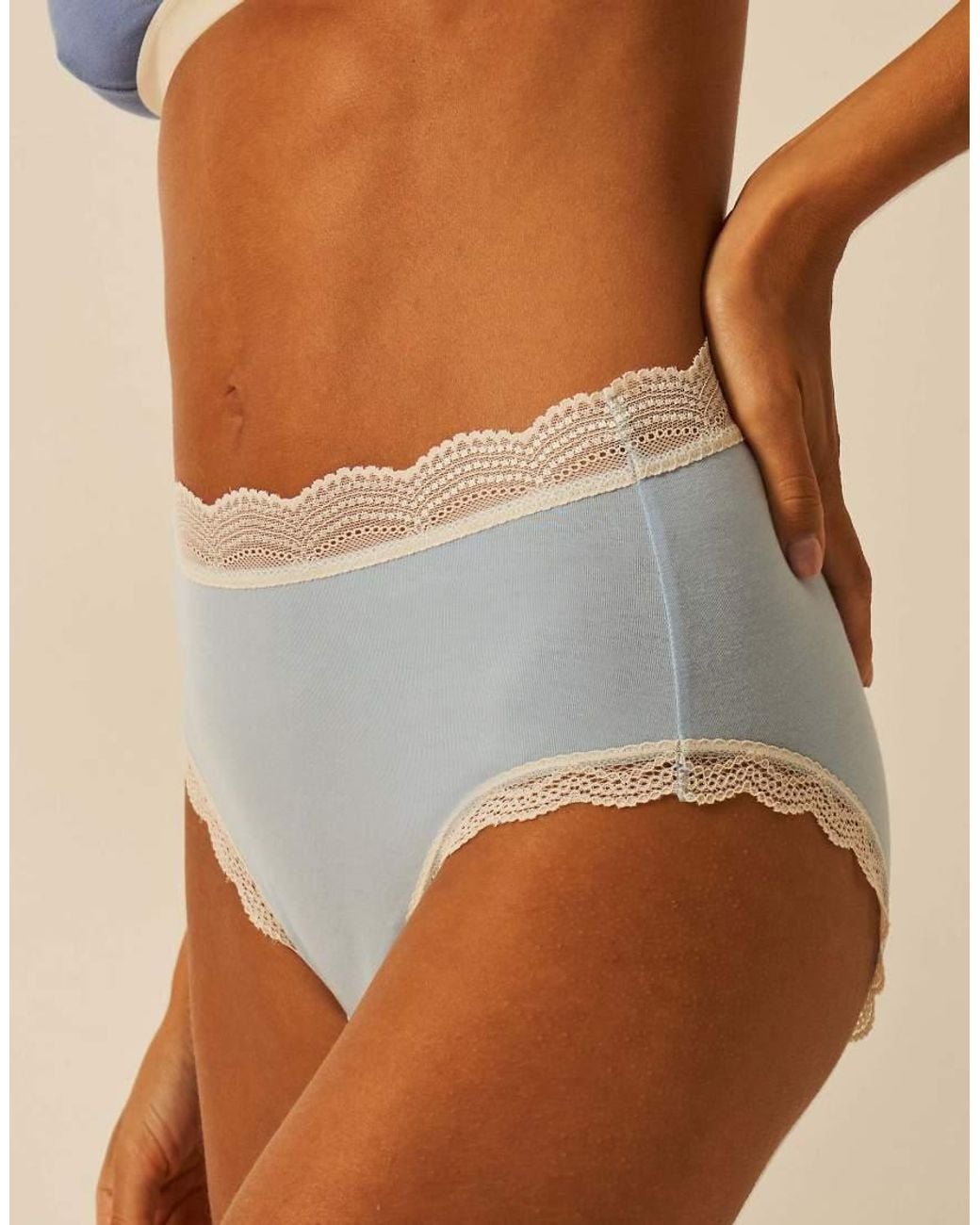 Stripe & Stare Blue High Rise Knicker Four Pack