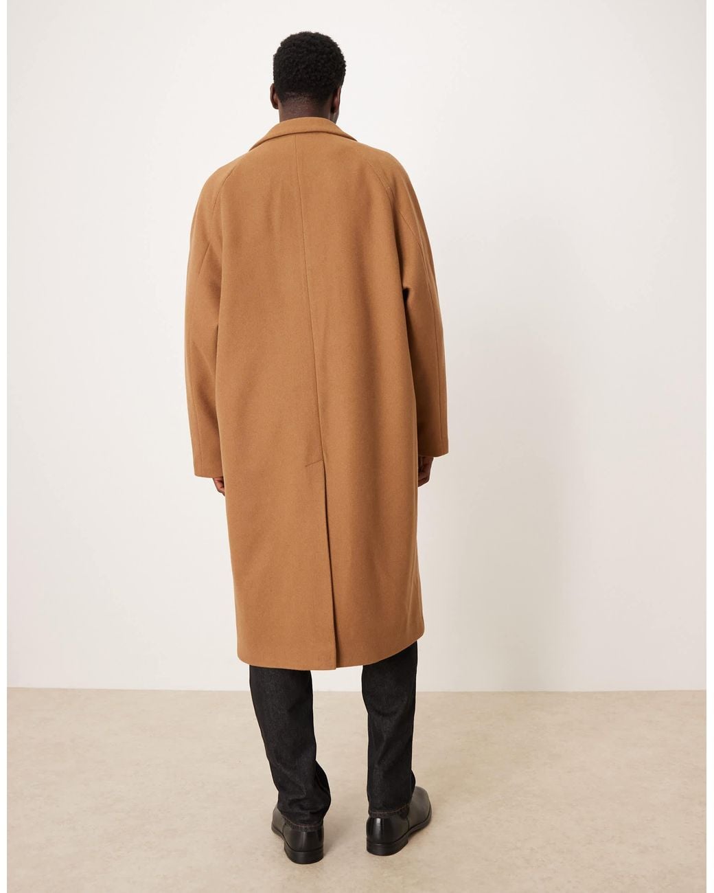 ASOS Natural Wool Look Overcoat for men