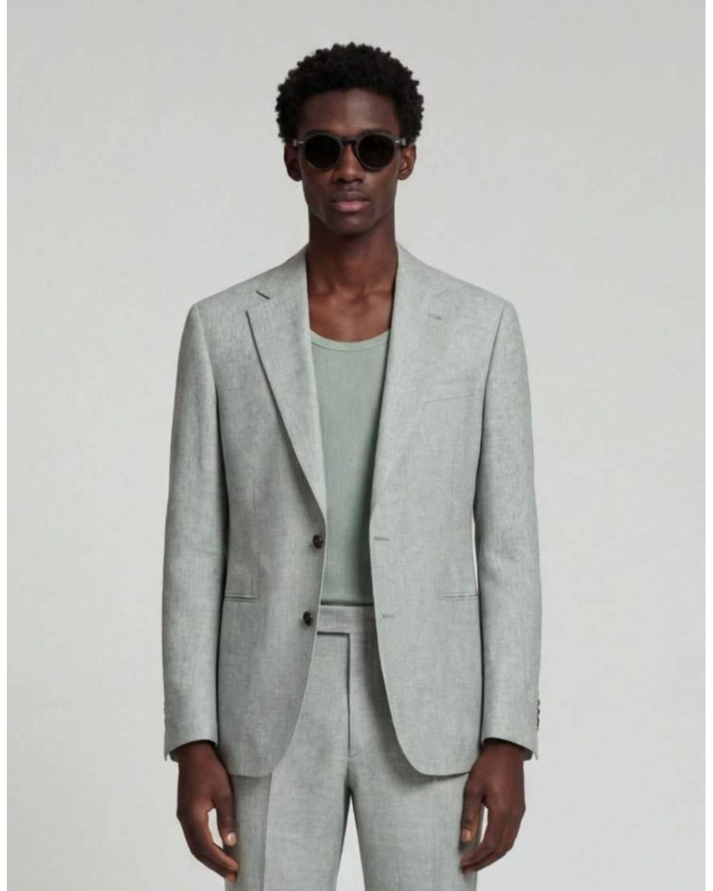 Harry Brown Gray Giacomo Slim Fit Single Breasted Suit Jacket for men