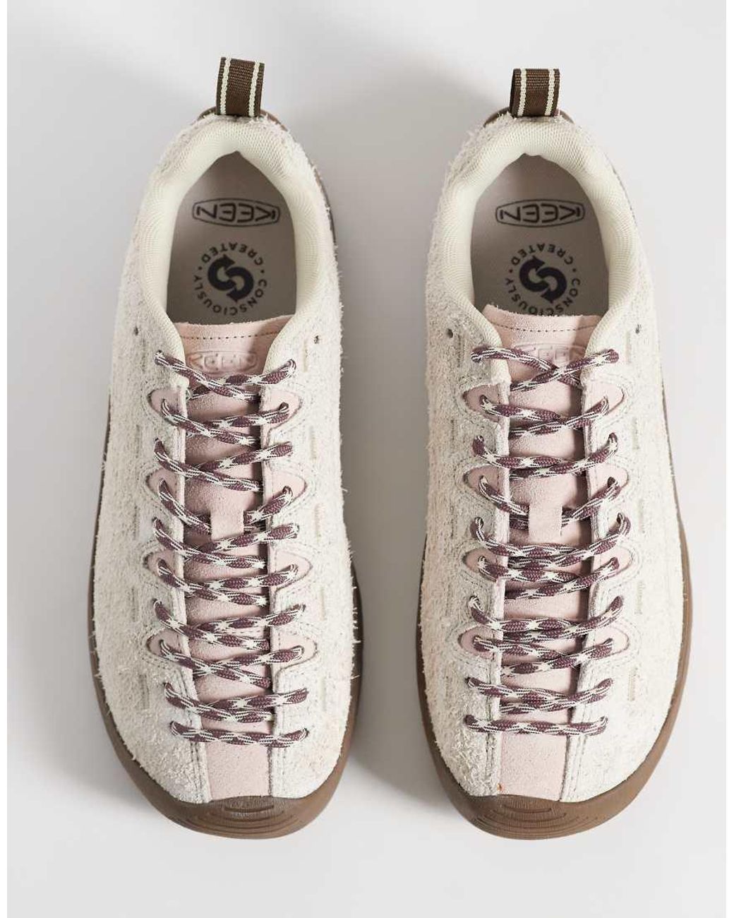 Keen White Jasper Brushed Suede Trainers