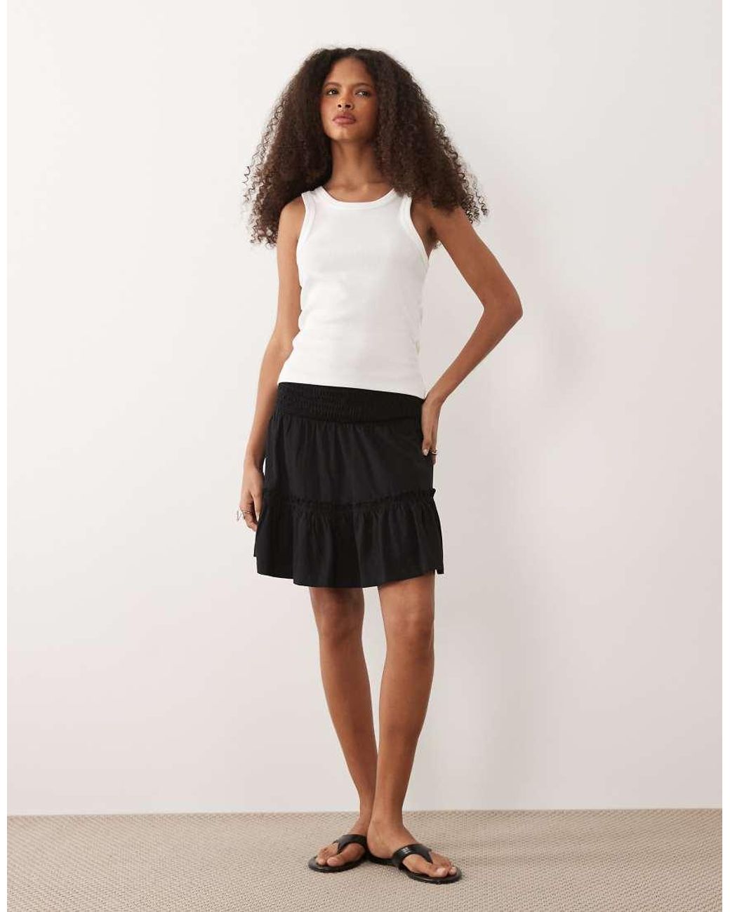 Minigonna Nera di Threadbare in Black