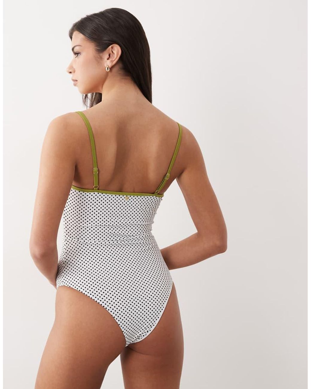 Candypants White Underwire Swimsuit With Contrast Trim