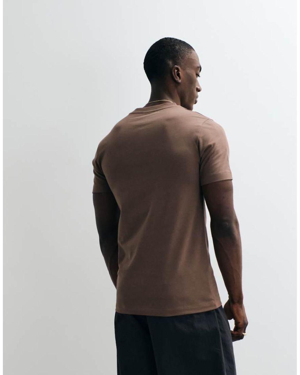 ASOS Brown Heavyweight Regular T-shirt With Tokyo Front Graphic for men