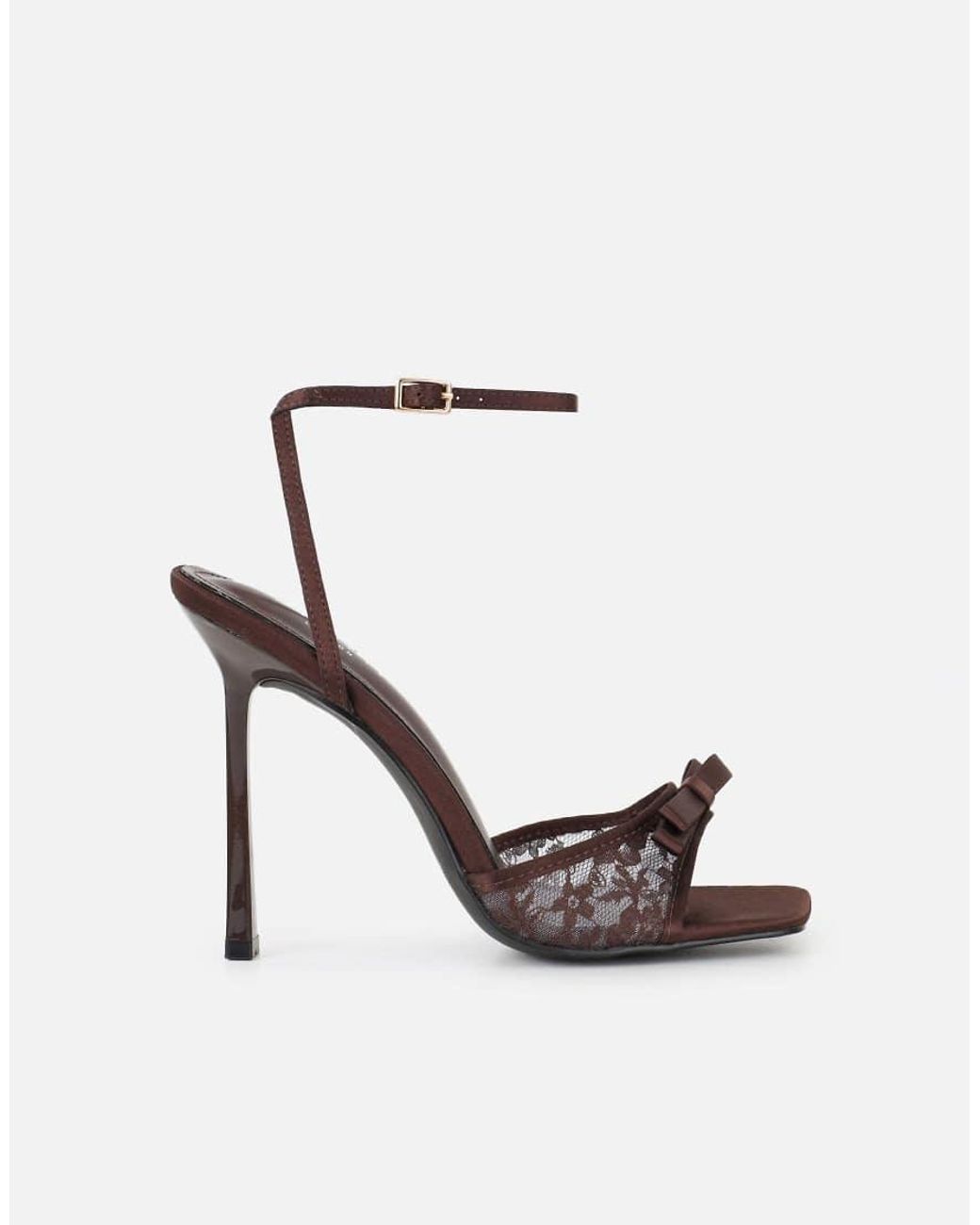 SIMMI Natural Janeena Bow Detail Heeled Sandals
