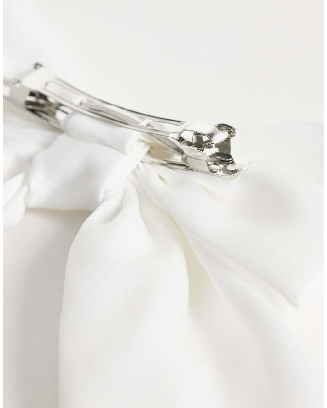 ASOS White Barrette Hair Clip With Large Bow