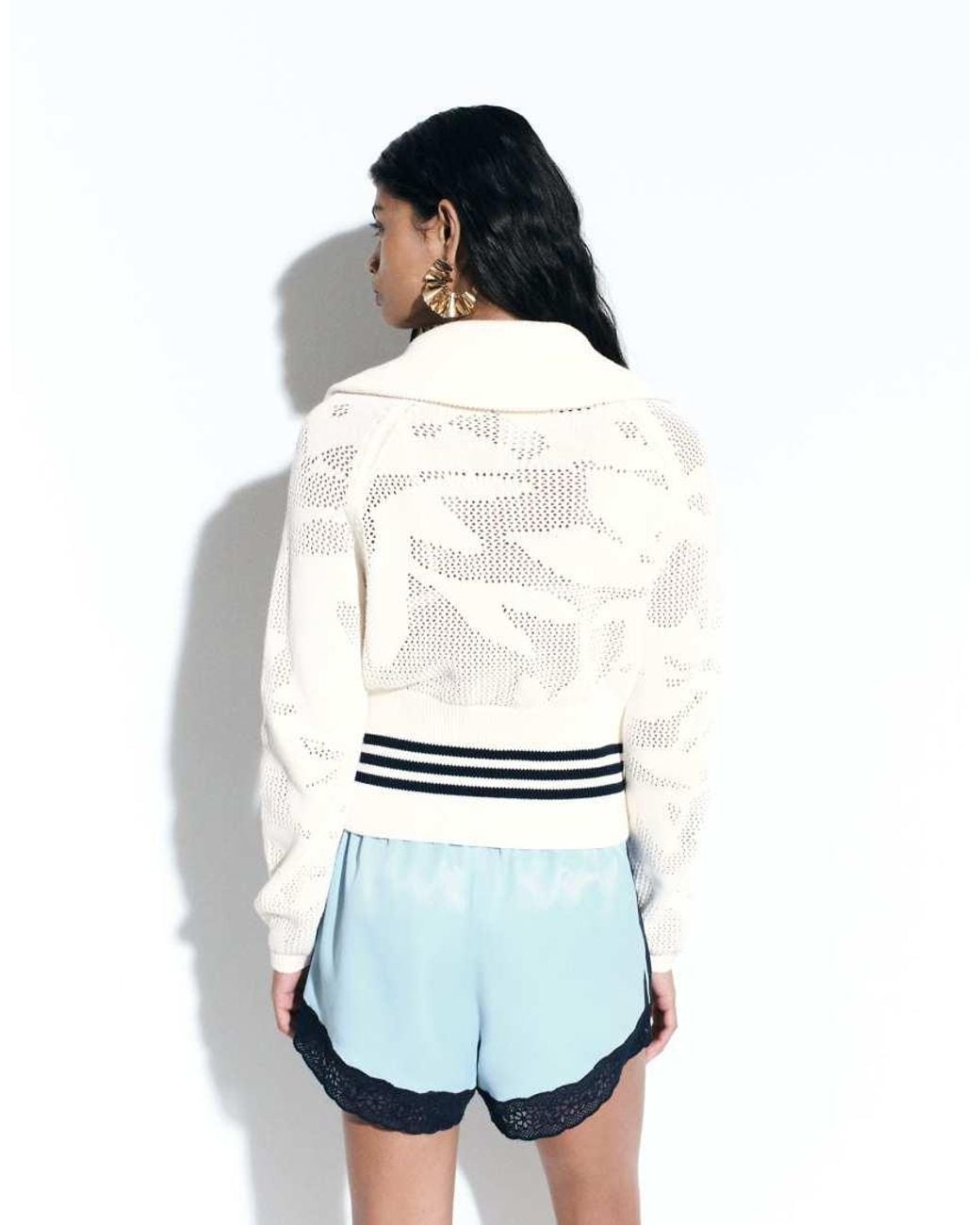 adidas Originals x ASOS White Knit Crochet Track Top