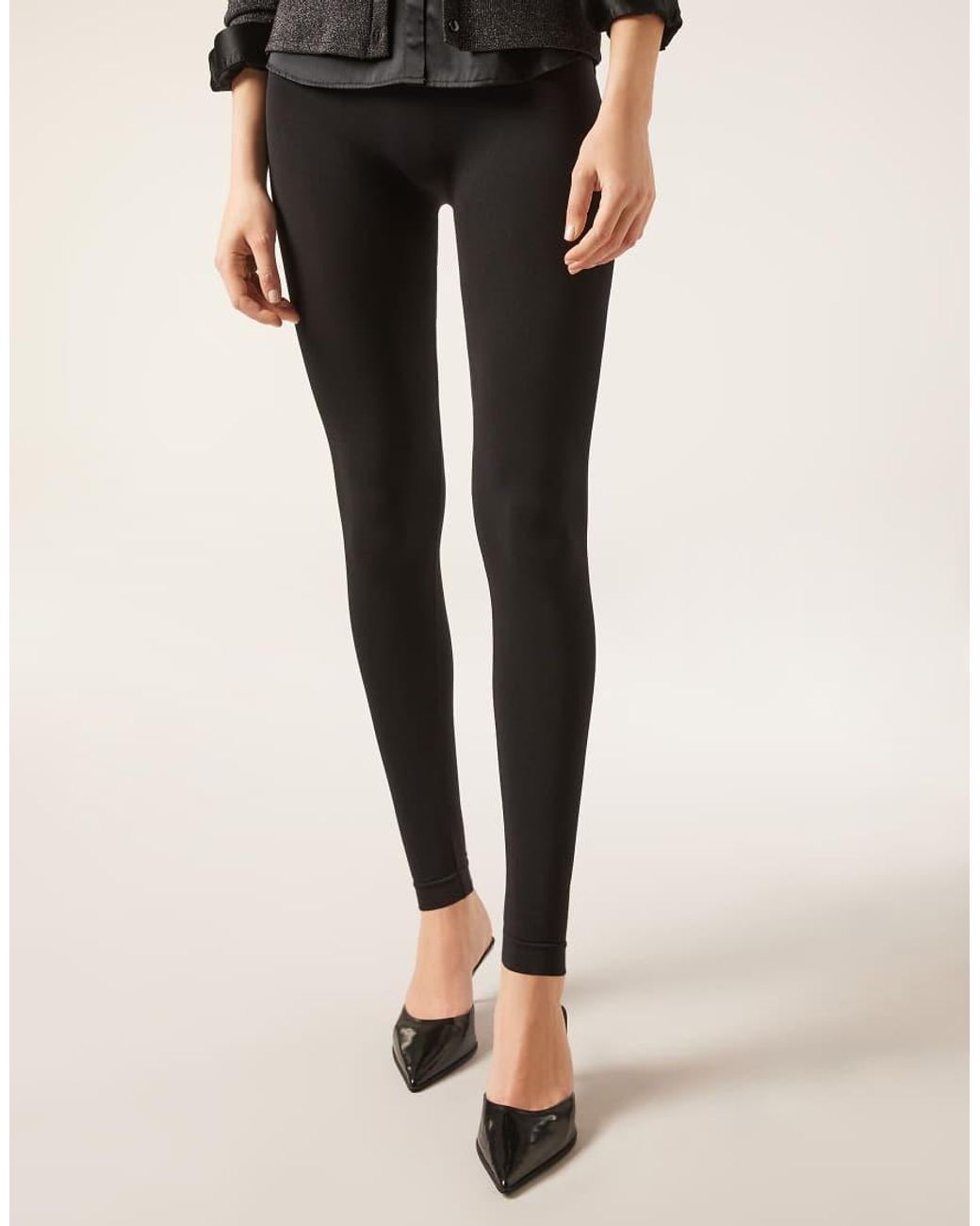 Calzedonia Black Ultra Opaque Microfibre Leggings