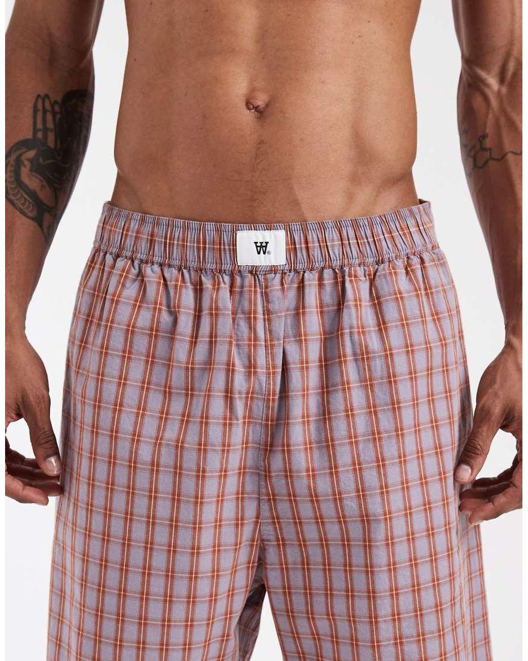 DOUBLE A by WOOD WOOD Blue 100% Cotton Alwin Pull-on Shorts for men