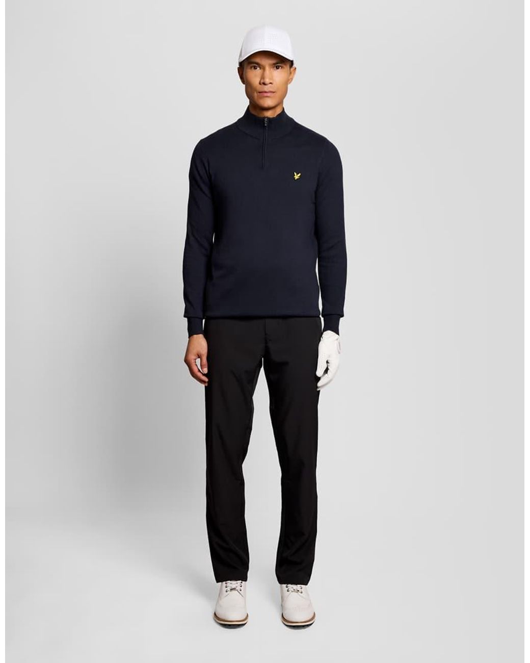 Lyle & Scott Blue Performance 1/4 Zip Jumper for men