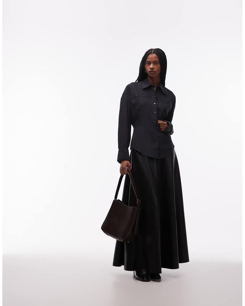 & Other Stories Blue Cinch Waist Shirt