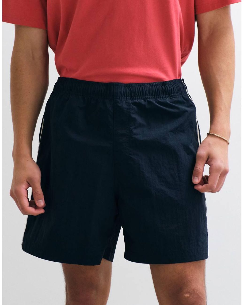 Jack & Jones Red Nylon Sport Shorts for men