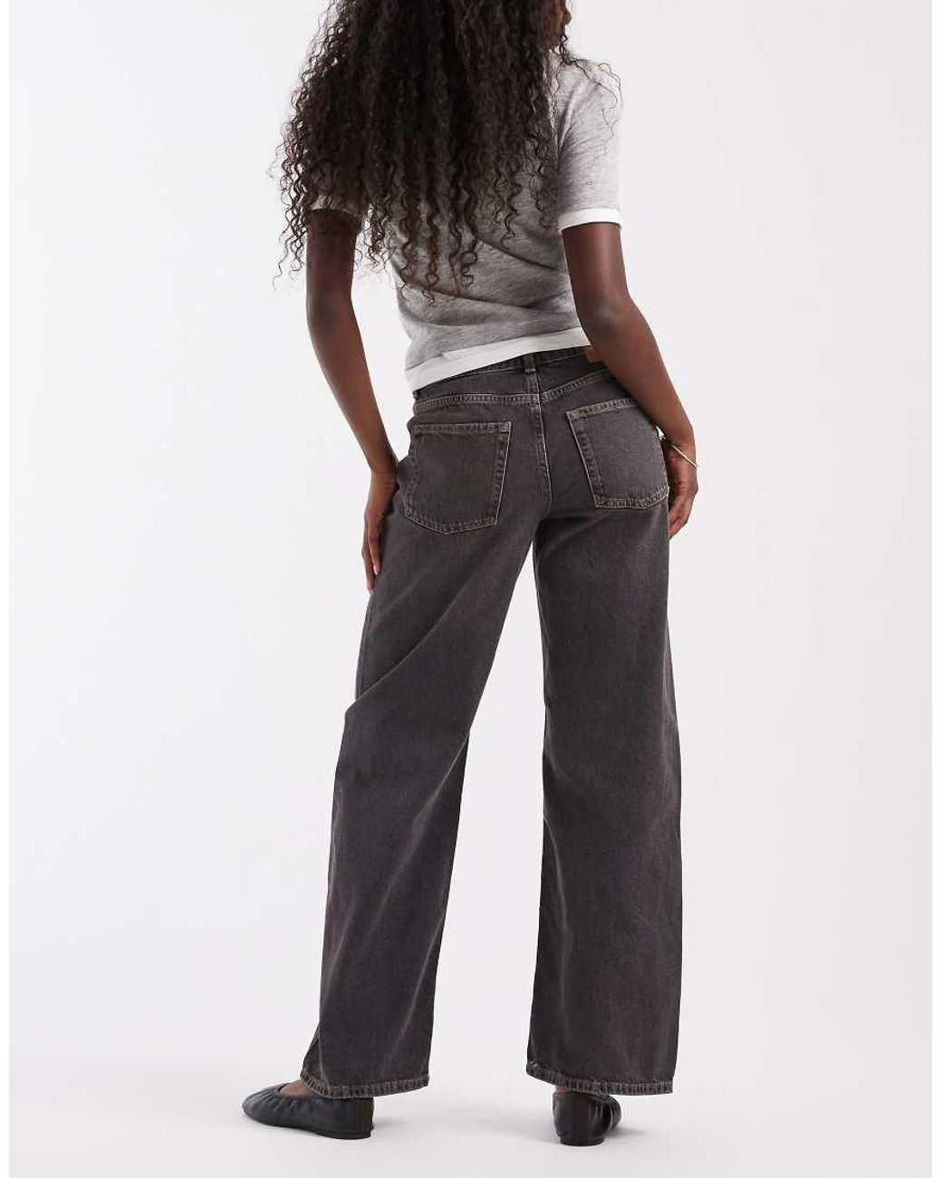 JJXX White Palermo Wide Fit Low-rise Jeans