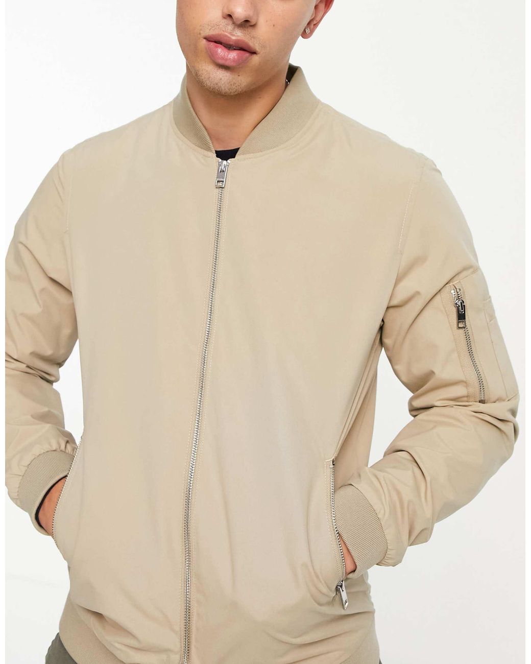 Essentials - bomber à fermeture éclair - beige Jack & Jones pour homme en coloris Natural