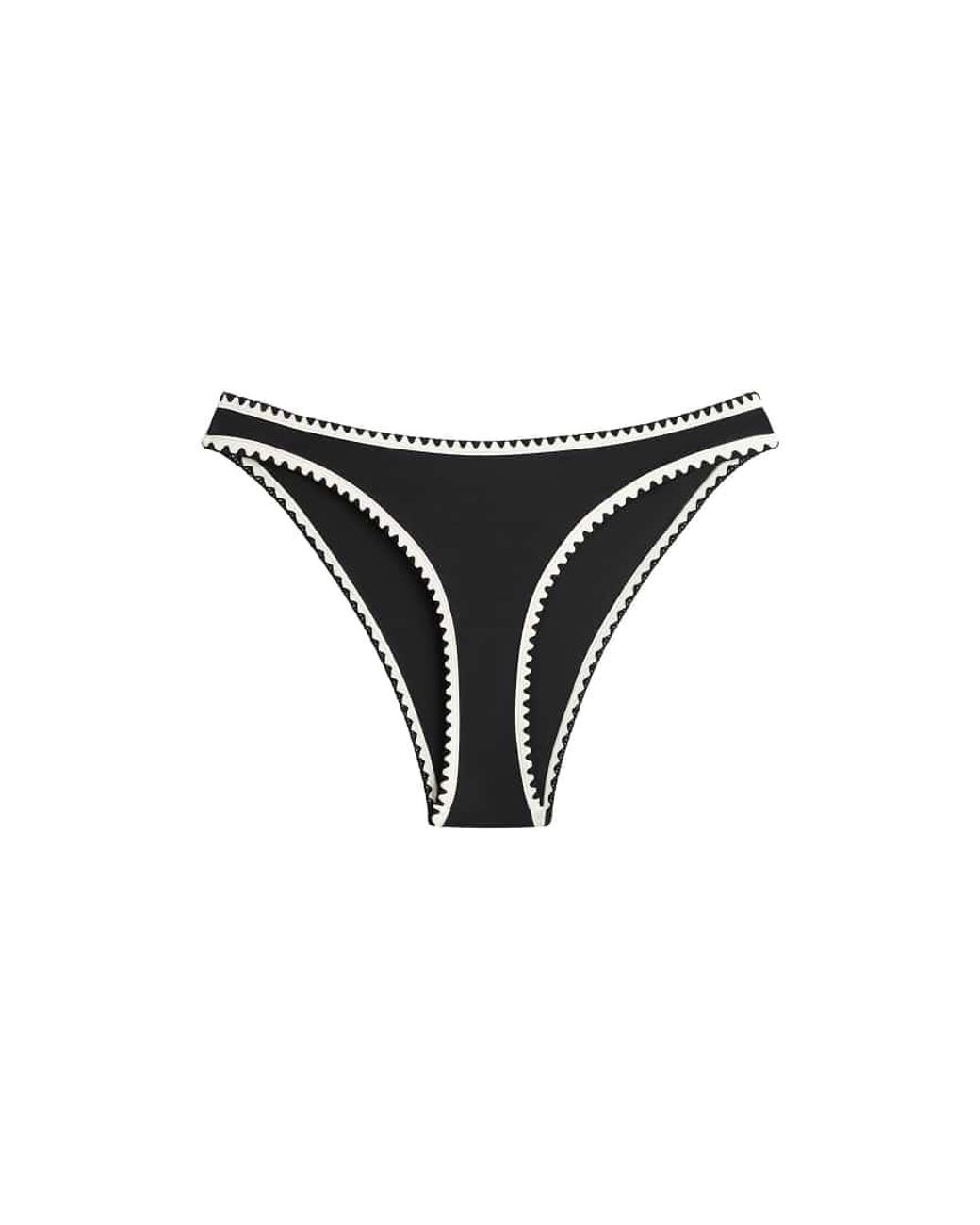 Oysho Natural Contrast Stitch U-cut Medium-coverage Bikini Briefs