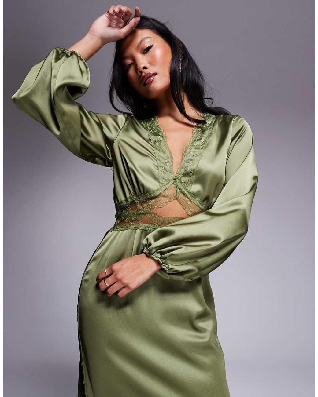 never fully dressed green wrap dress Never Fully Dressed Women's Knit Wrap Maxi Dress | UK12 main image 1