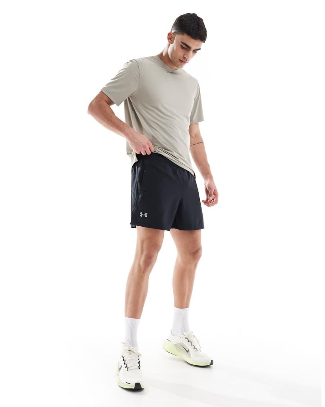 Under Armour Blue Launch 5 Inch Shorts for men