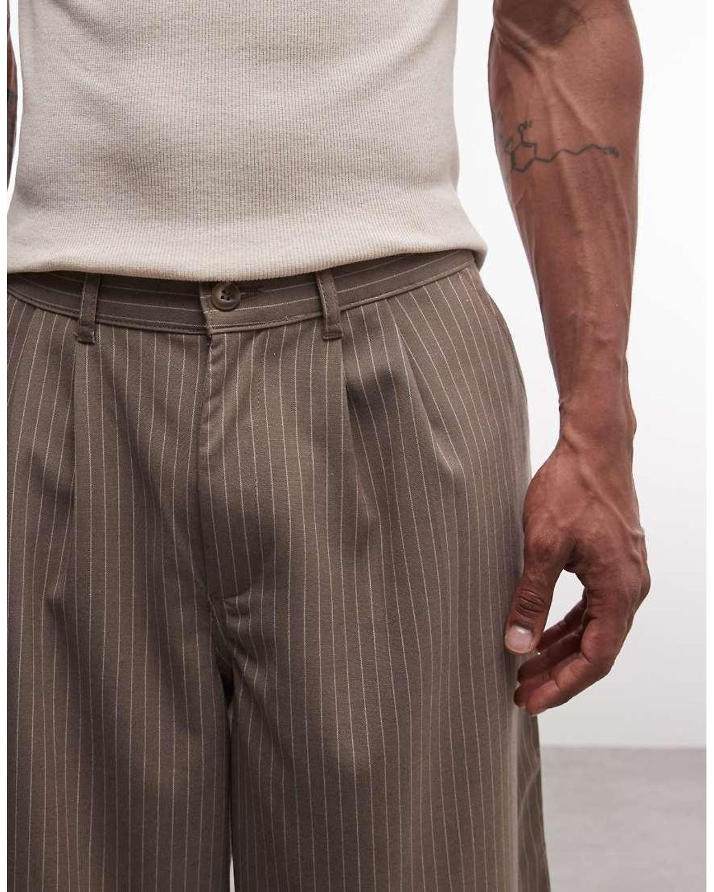 Collusion Brown Tailored Jort for men