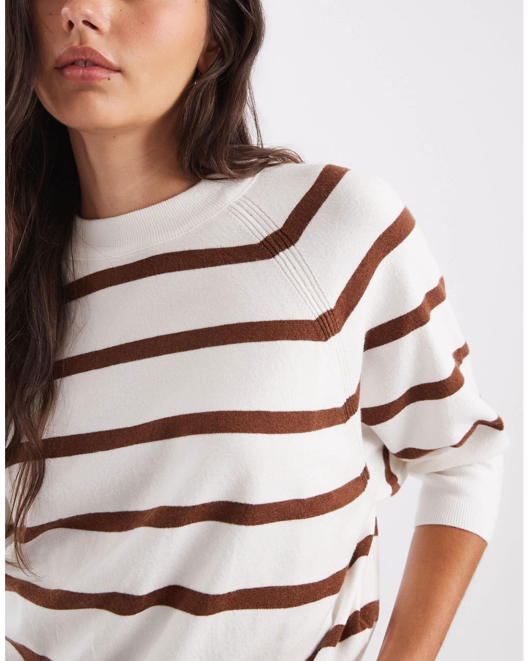 ASOS White Gestrickter gestreifter pullover