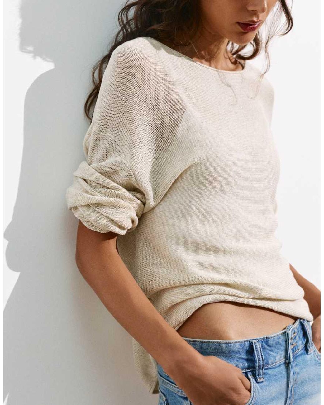 Pull&Bear Natural Rustic Jumper
