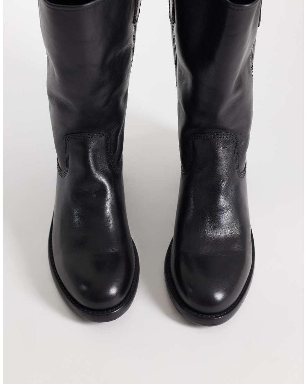 Bronx Black Rho-deo Slouched Ankle Boots