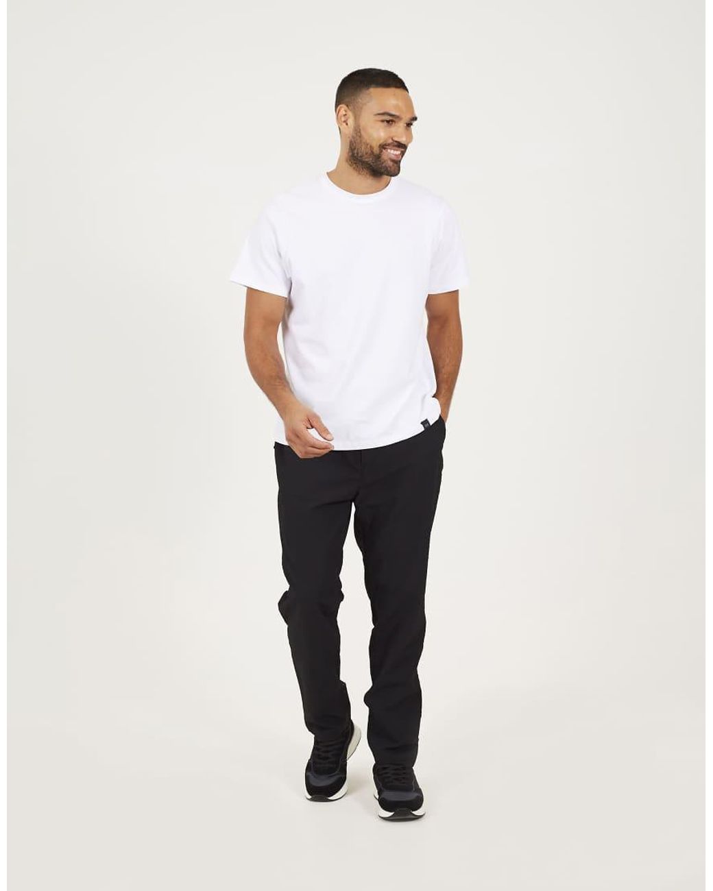 Brave Soul Black Straight Leg Seersucker Trousers for men