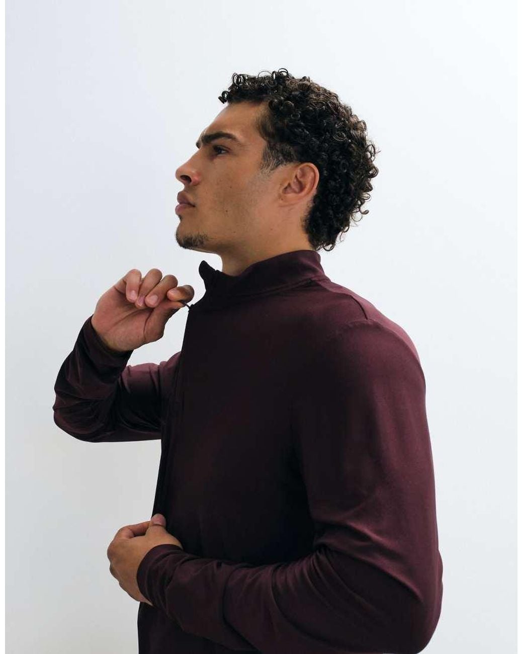 Jack & Jones Blue Sports Quarter Zip Quick Dry Long Sleeve Training Top for men