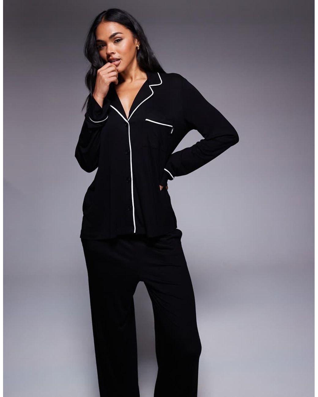DKNY Blue Top And Pant Pyjama Set