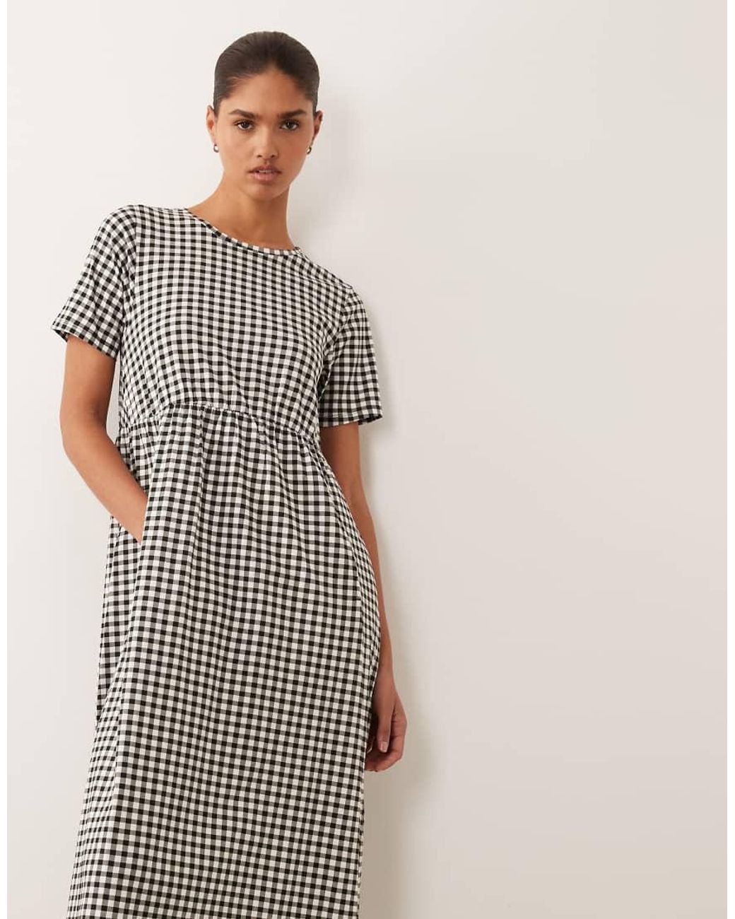Threadbare Black Jersey Short Sleeve Midi Dress
