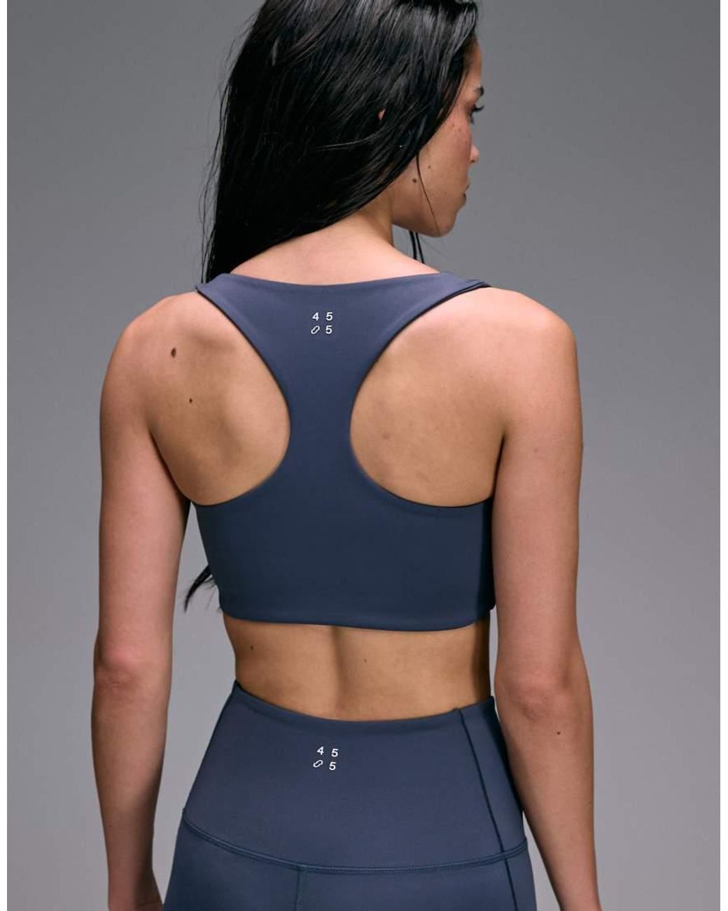 4505 Blue Active Push Up Medium Support Sports Bra
