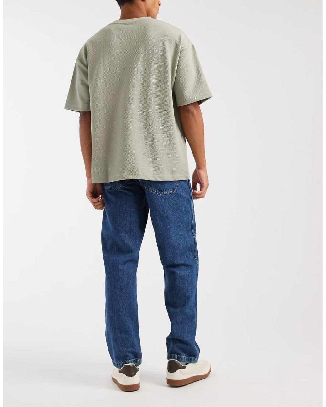 ASOS Blue Circular Design Collection Straight Leg Jeans for men